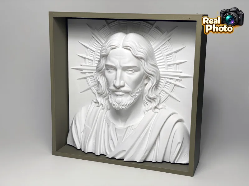 Easter Jesus Wall Art – Framed Relief  — free 3D print STL file