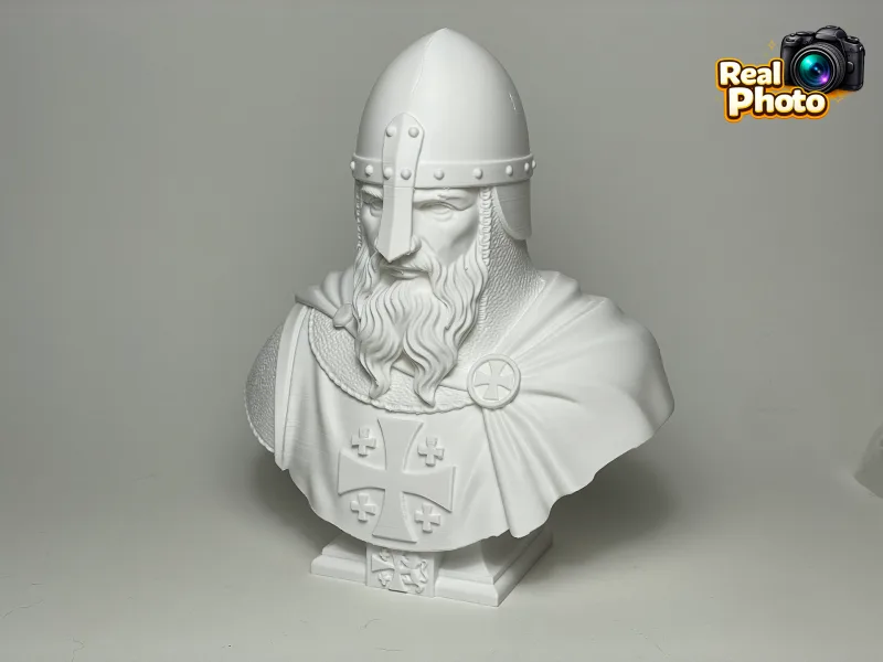 King Godfrey de Bouillon – Crusader Bust Statue — free 3D print STL file