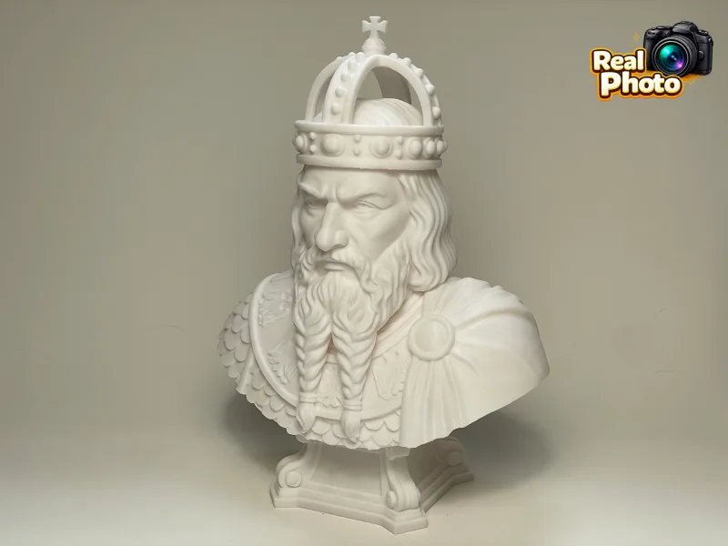 Charlemagne – Christian King & Crusader Bust — free 3D print STL file