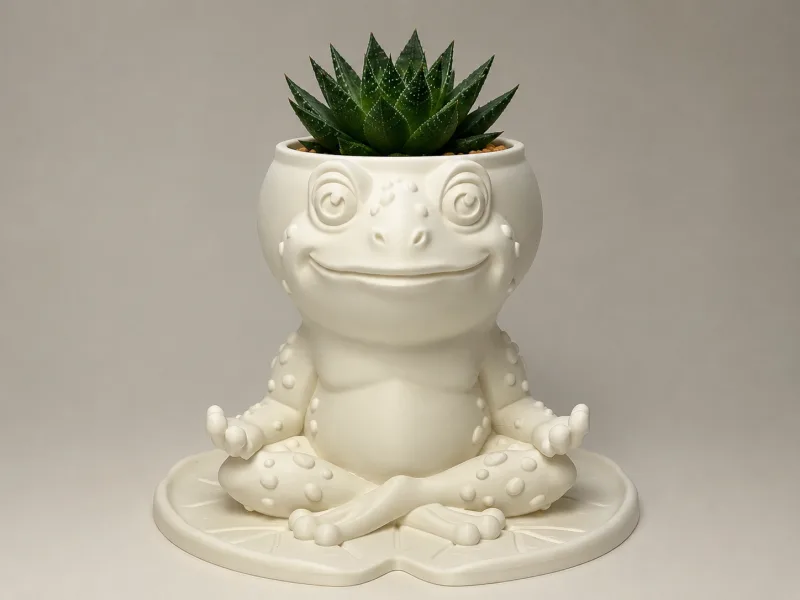 Zen Master Bullfrog Planter — free 3D print STL file